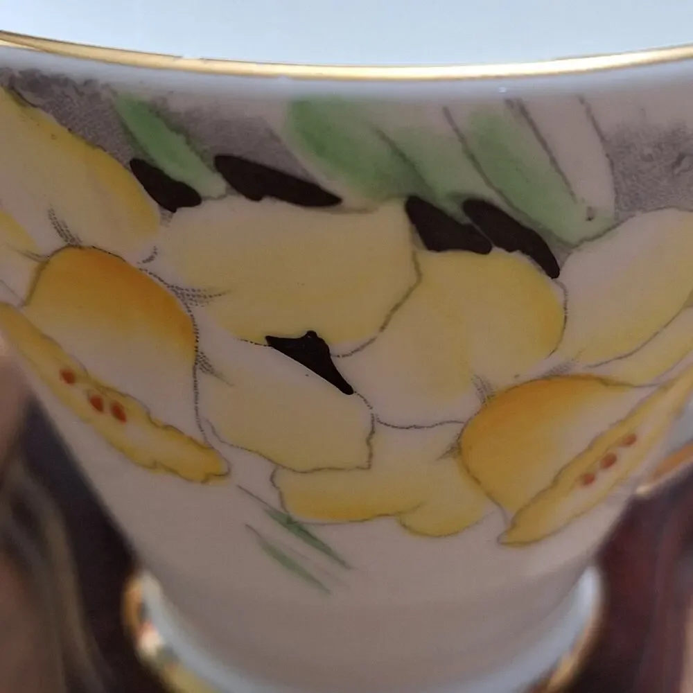 Vintage TF&S Ltd. Phoenix Bone China Tea Cup & Saucer Floral Yellow Daffodil
